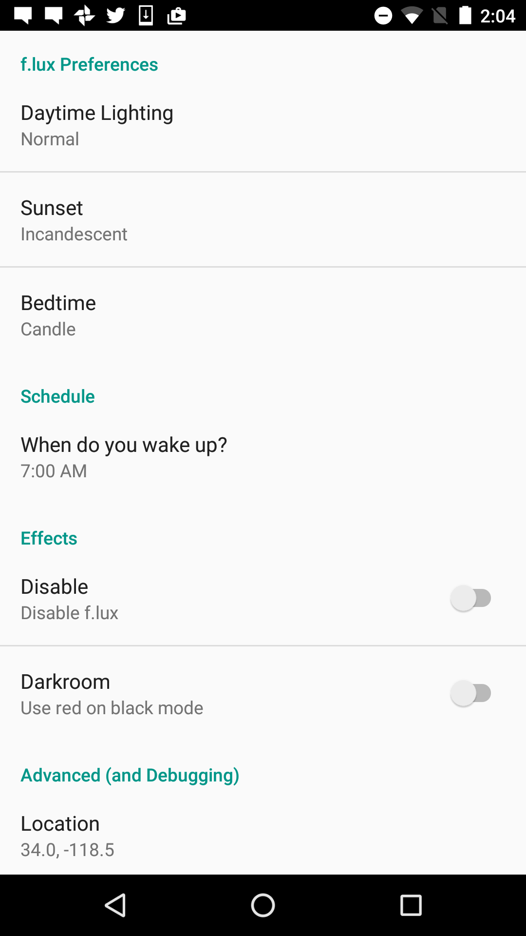 F lux For Some Android Phones preview For Rooted Devices 